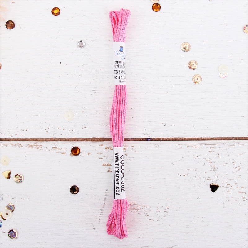 Pink Premium Cotton Embroidery Floss – Six Strand Thread – No. 302