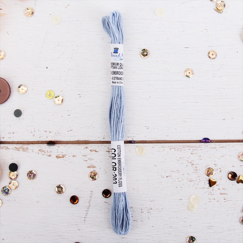 Very Light Blue Premium Cotton Embroidery Floss – Six Strand Thread – No. 203