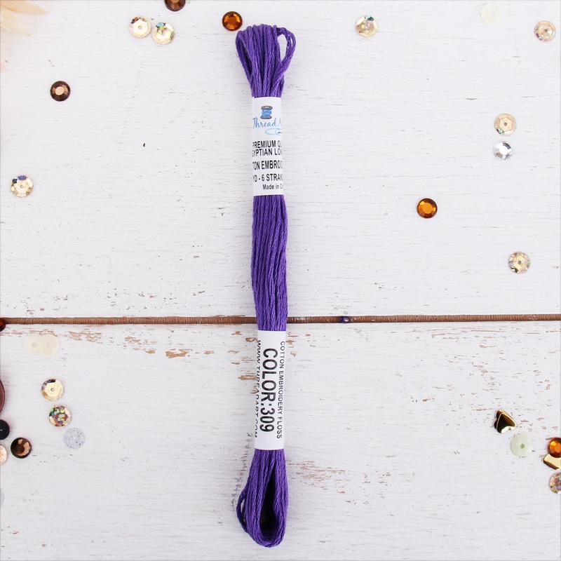 Violet Premium Cotton Embroidery Floss – Six Strand Thread – No. 309