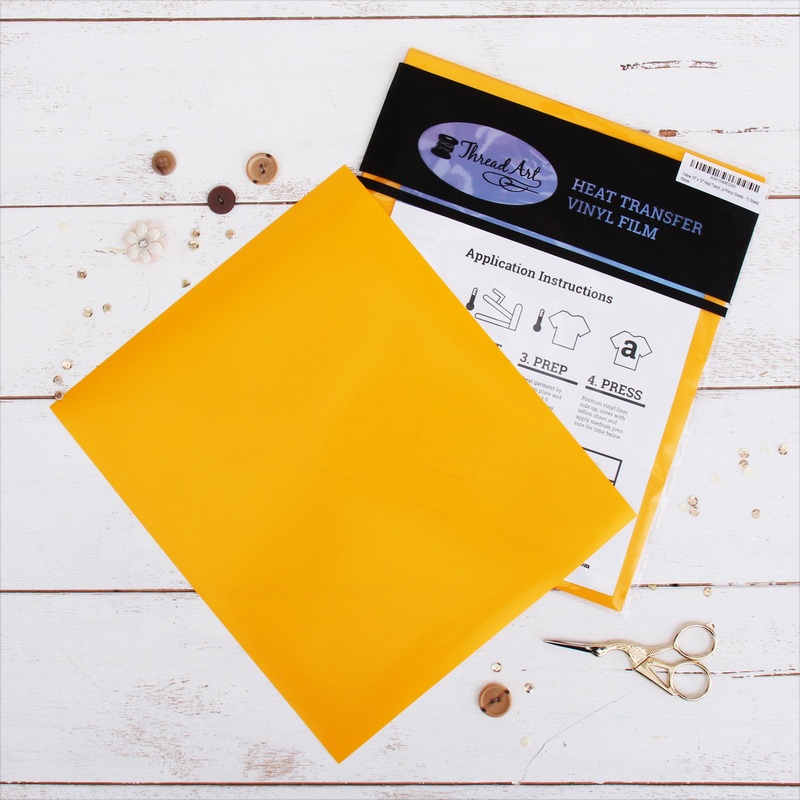 Yellow Iron On Vinyl – Heat Transfer Pack of  Sheets