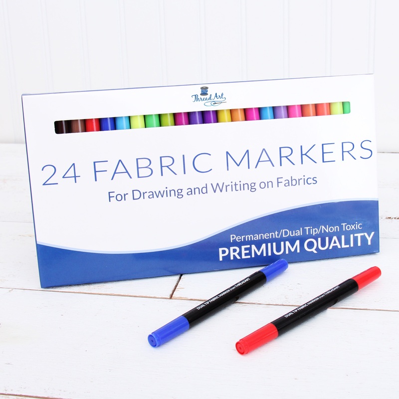 24 Permanent Fabric Marking Pen – Dual Tip Material Markers