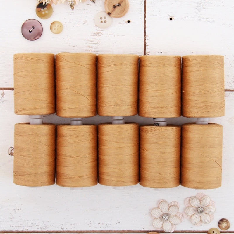 Cotton Quilting Thread Set – 10 Beige Tones – 1000 Meters
