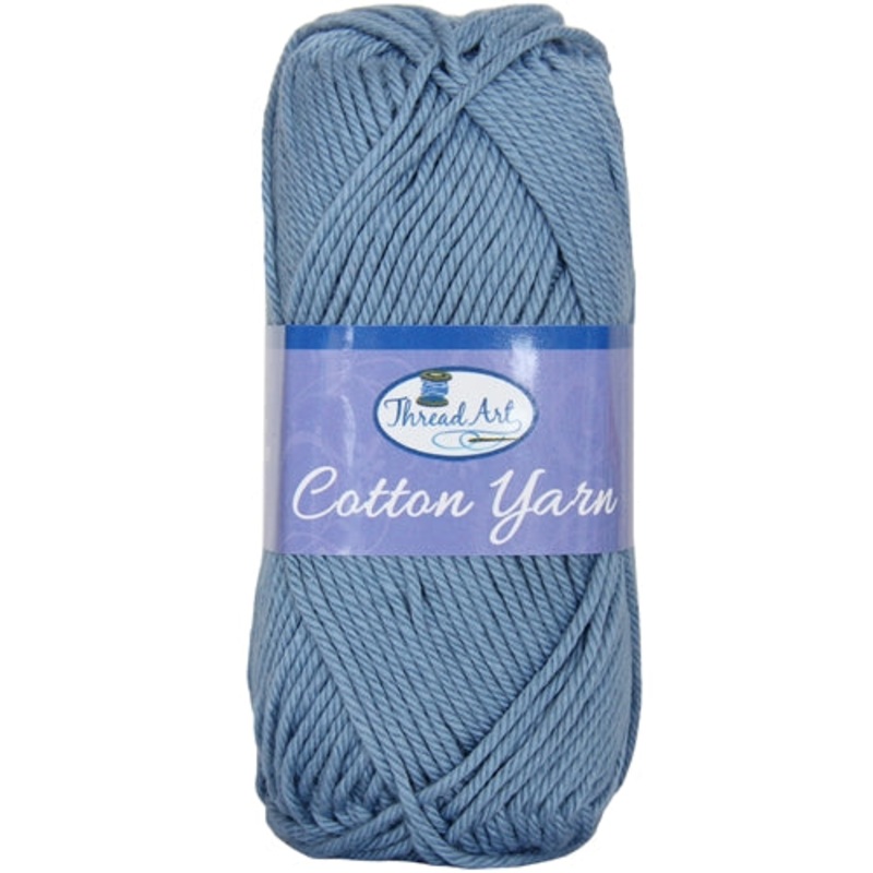 Crochet Cotton Yarn – #4 – Denim – 50 gram skeins – 85 yds