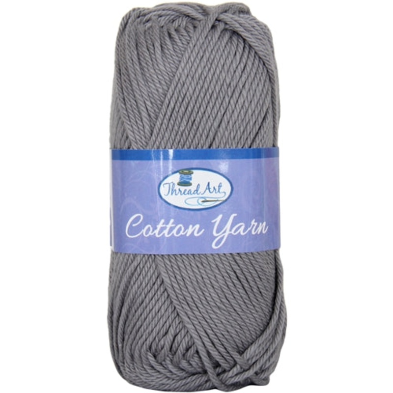 Crochet Cotton Yarn – #4 – Grey – 50 gram skeins – 85 yds