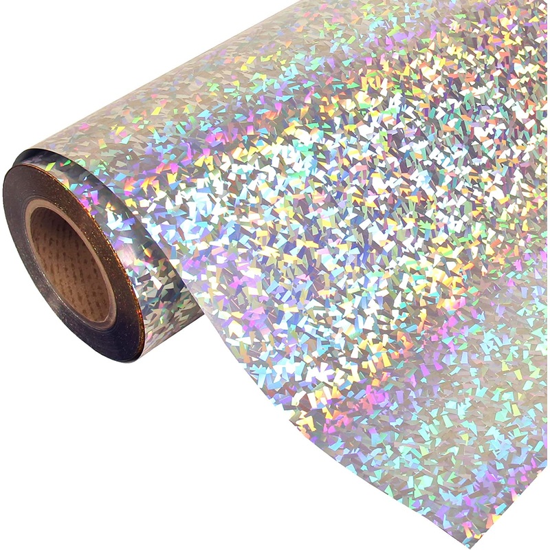 Holographic Crystal Silver 20″ Heat Transfer Vinyl Film By The Yard