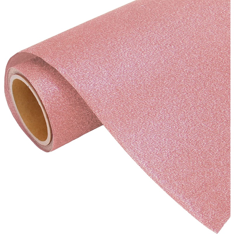 Rainbow Pink Glitter Iron On Vinyl 20″ Wide Sold By the Yard