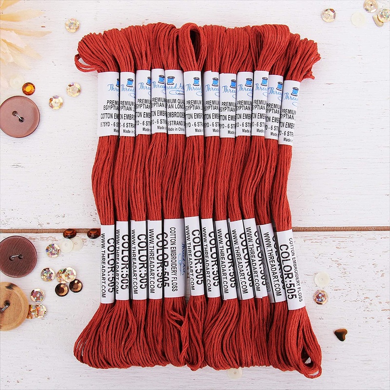 Rust Premium Cotton Embroidery Floss – Box of 12 – Six Strand Thread – No. 505