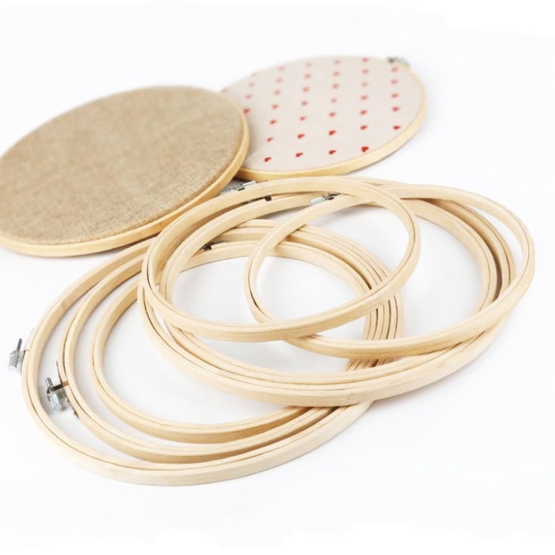 Wooden Round Embroidery Hoops – 7.5 Inch