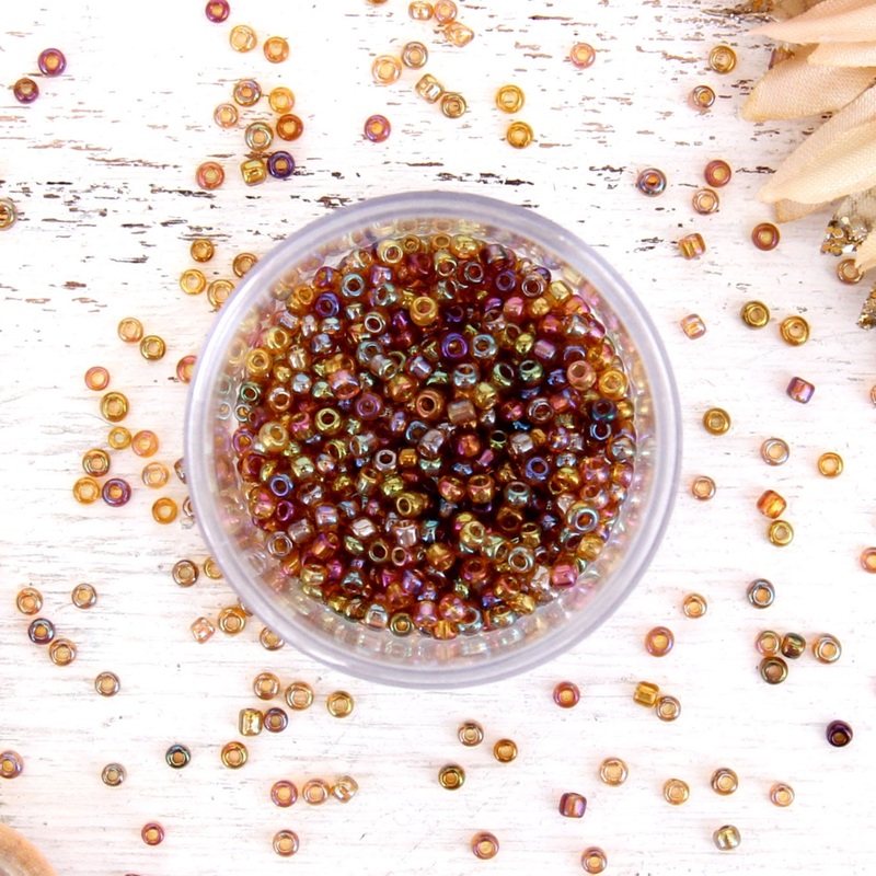 Rich Bronze Glass Seed Beads, Size 12, Round