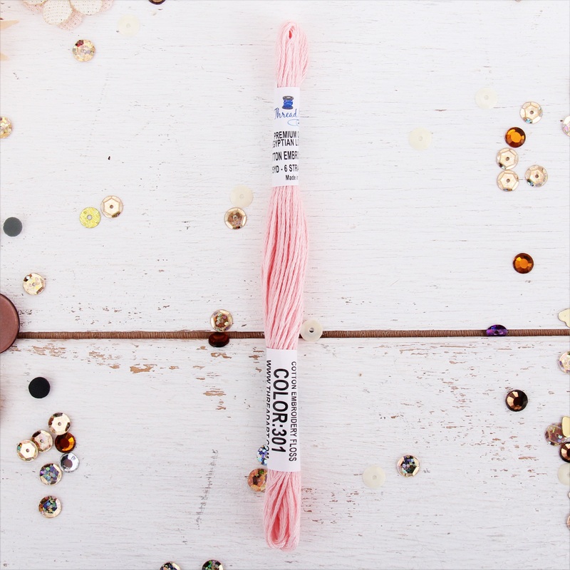 Very Light Pink Premium Cotton Embroidery Floss – Six Strand Thread – No. 301