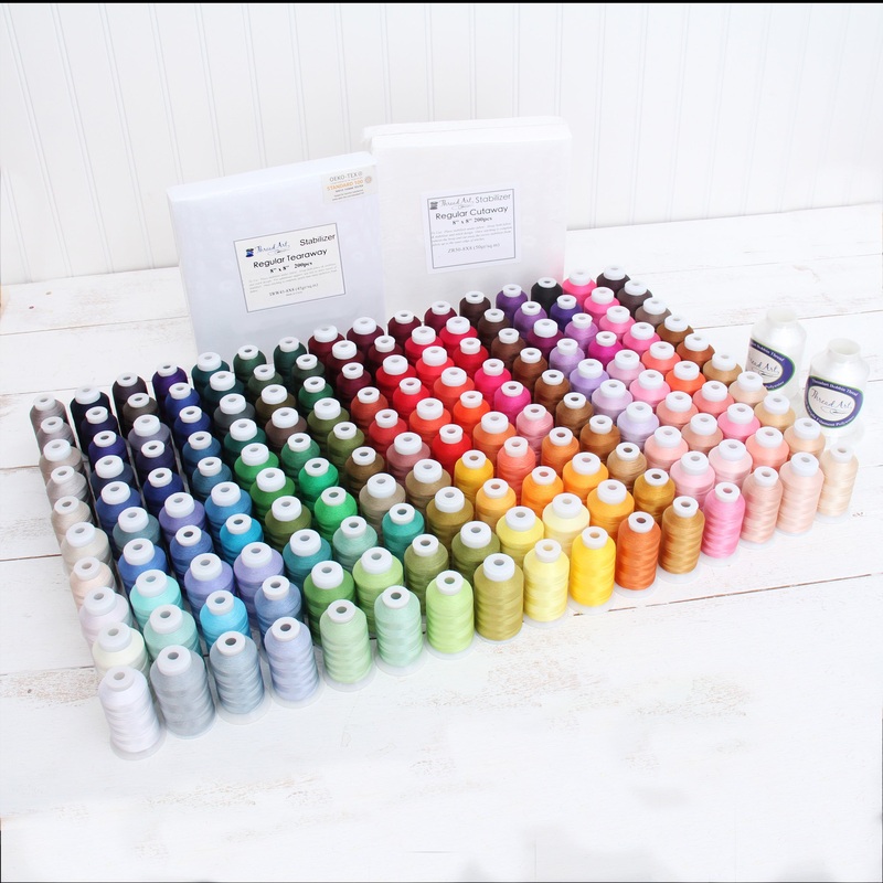 160 Color Embroidery Machine Starter Bundle With Stabilizer & Bobbins