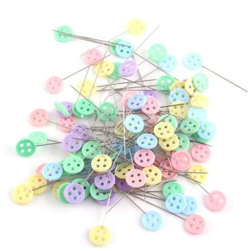 Box of Button Head Pins – 100/Pkg – Pastel Color Asst.