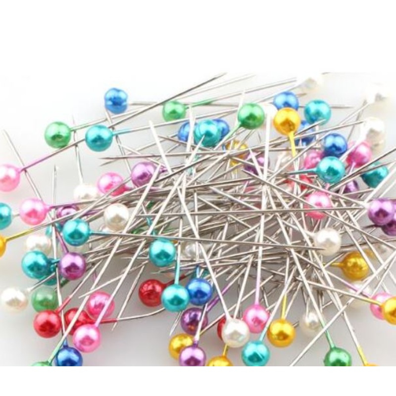Color Ball  Dressmakers Pins – 1 1/2″ Long – 100/Pkg