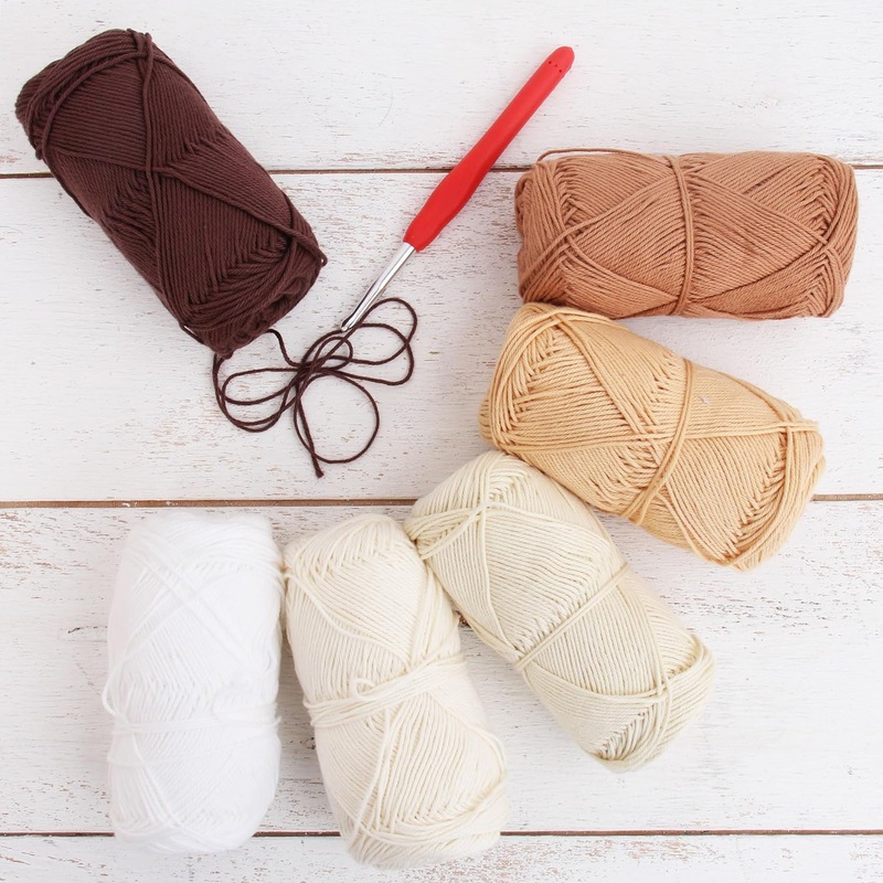 Crochet 100% Pure Cotton Yarn #2 Set – 6 Pack of Neutral Colors – Sport Weight