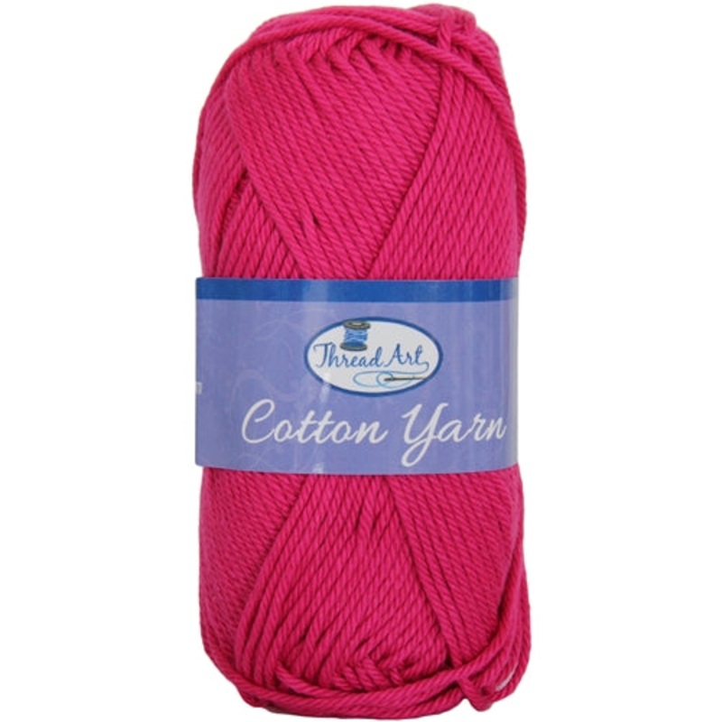 Crochet Cotton Yarn – #4 – Magenta – 50 gram skeins – 85 yds
