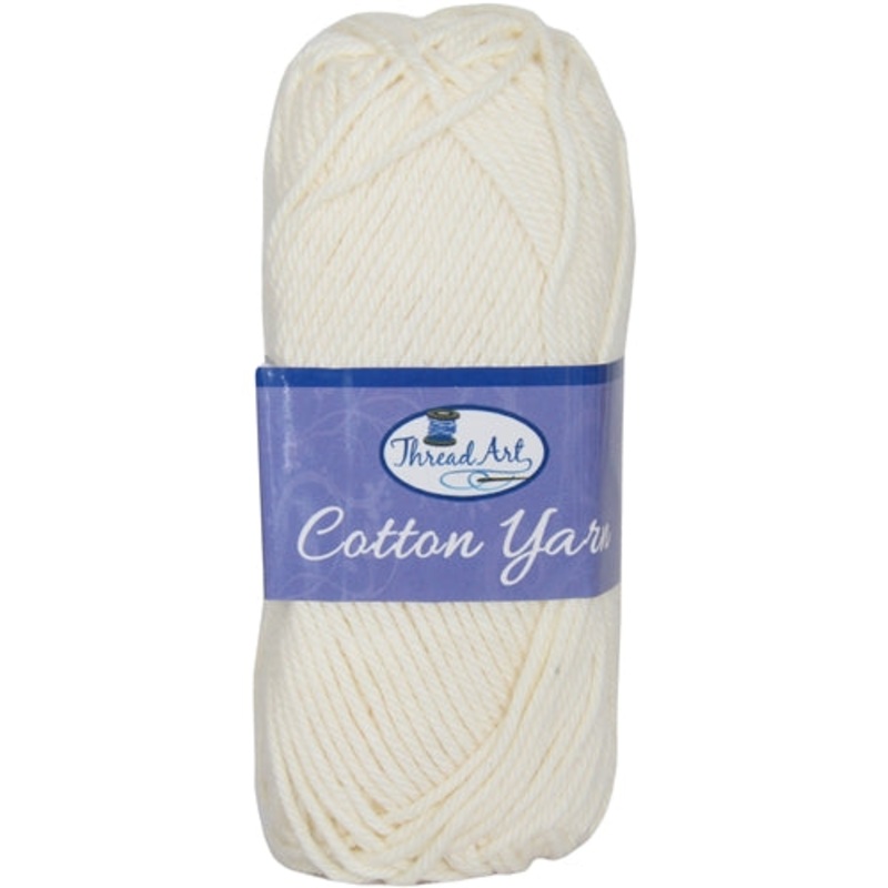 Crochet Cotton Yarn – #4 – Off White – 50 gram skeins – 85 yds