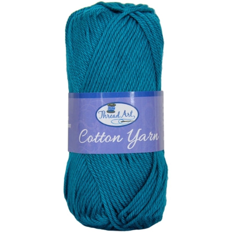 Crochet Cotton Yarn – #4 – Teal – 50 gram skeins – 85 yds