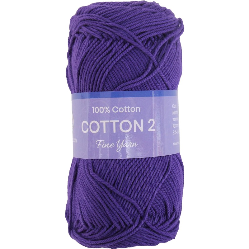 Crochet Cotton Yarn – Purple – #2 Sport Weight – 50 gram skeins – 165 yds