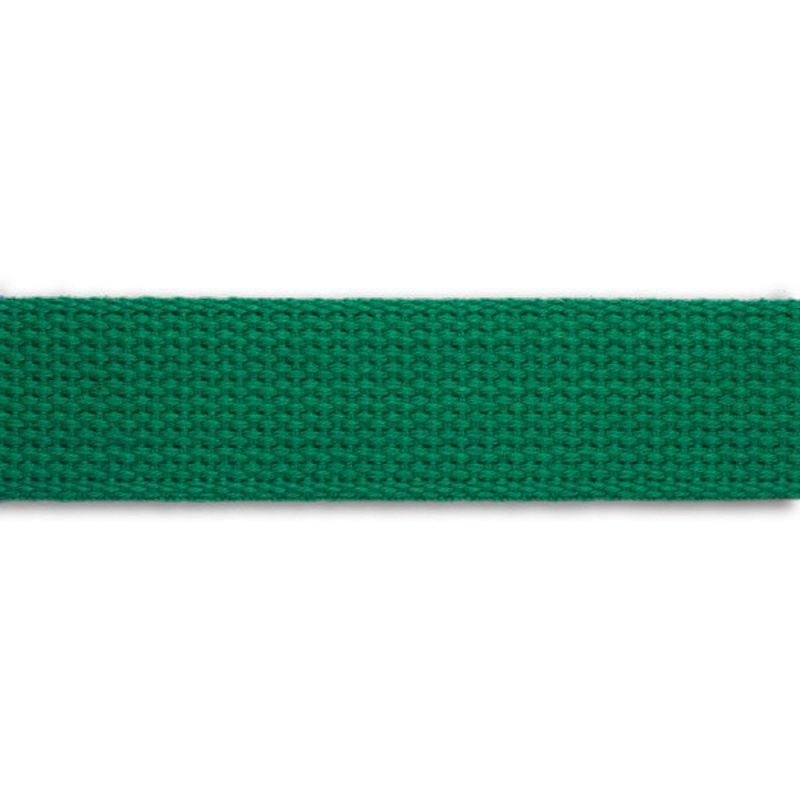 2yd-Kelly Green Heavyweight Cotton Webbing
