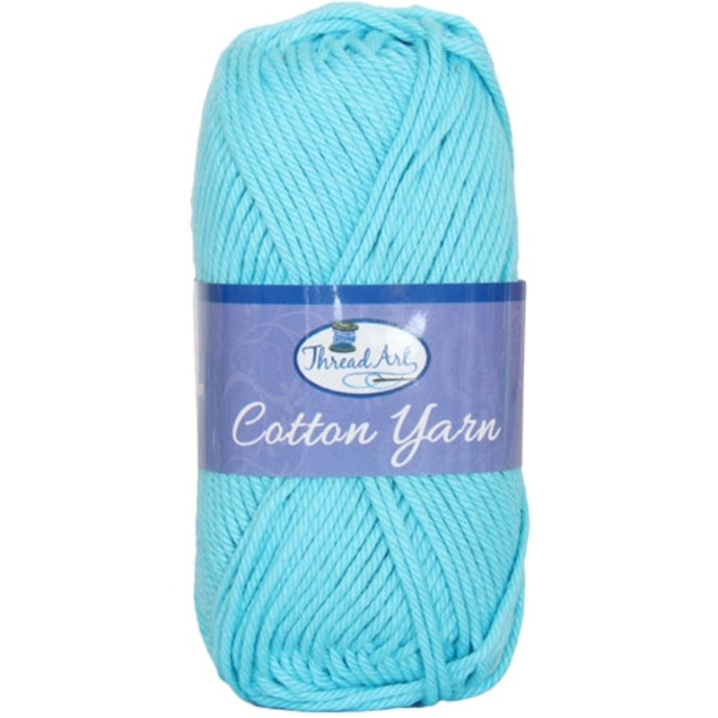 Crochet Cotton Yarn – #4 – Aqua – 50 gram skeins – 85 yds