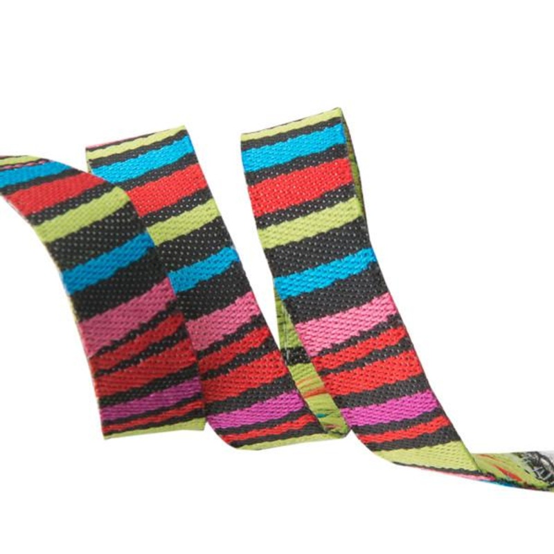 Dark Fanciful Stripes – 3/8″ width – by Odile Bailloeul – One Yard