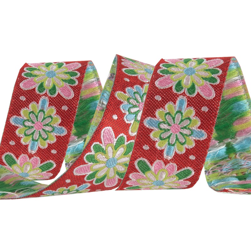 Holiday Motif Ribbon – 7/8″ width – by Dena Designs – One Yard