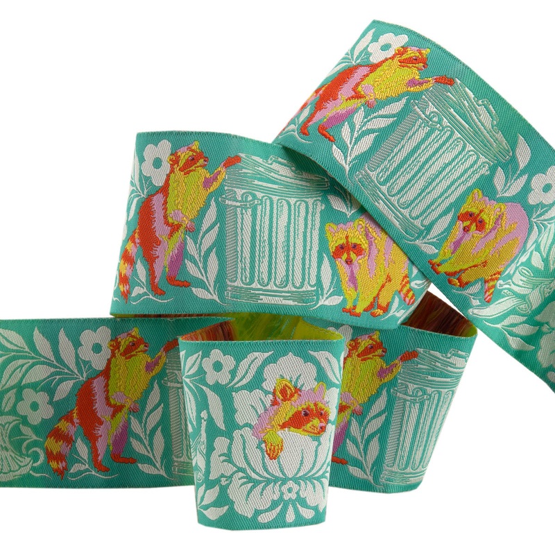 One Man’s Trash Green 2″-Glow Tula Pink Tiny Beasts-by the yard
