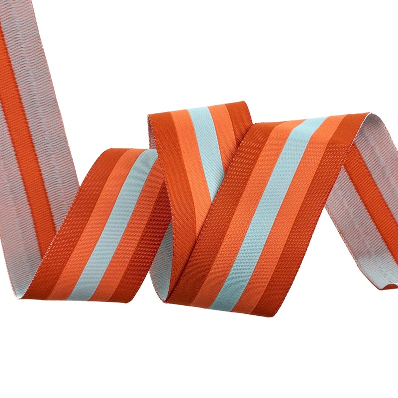 Retro Stripe in Rust – 1-1/2″ width – The Great Outdoors by Stacy Iest Hsu – One Yard