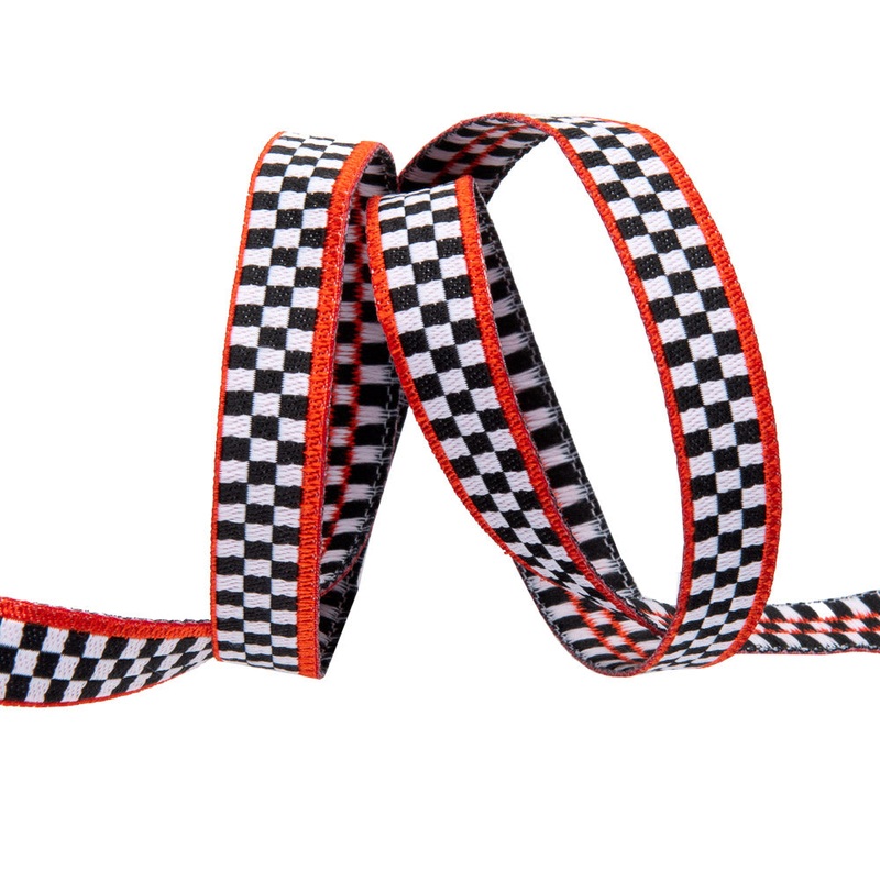 Tiny Checkerboard with Red Edges – 3/8″ width – by Mary Engelbreit – One Yard