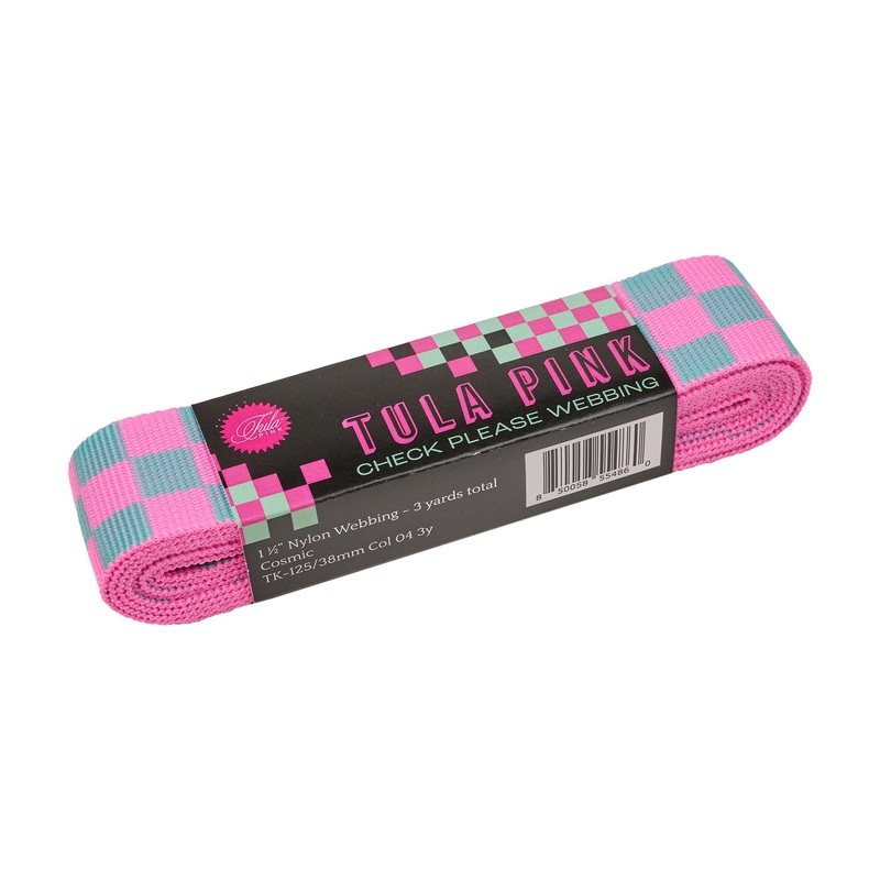 1-1/2″ Webbing – Check Please in Cosmic – Tula Pink Untamed – Three Yard Pack