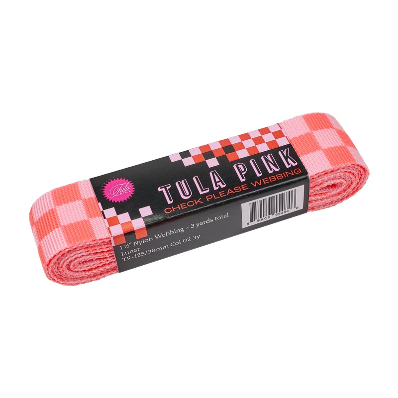 1-1/2″ Webbing – Check Please in Lunar – Tula Pink Untamed – Three Yard Pack