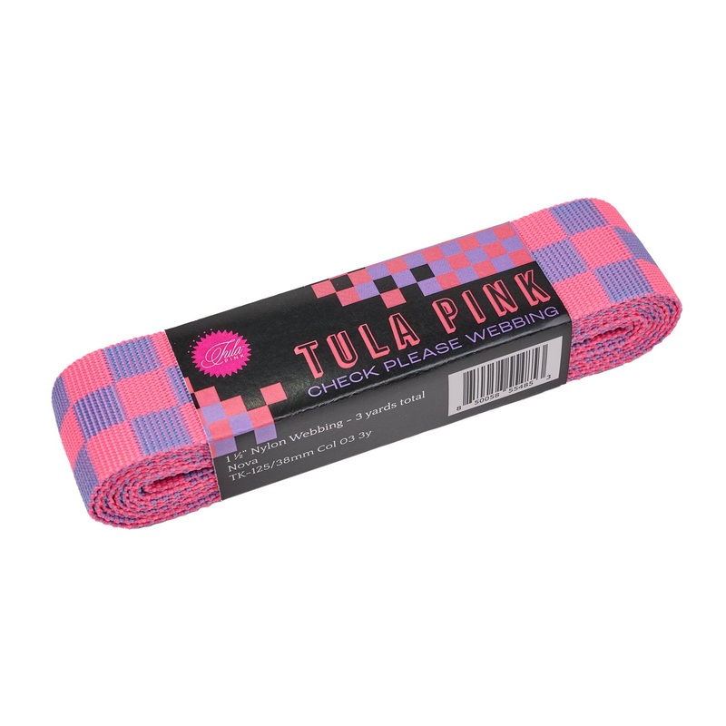 1-1/2″ Webbing – Check Please in Nova – Tula Pink Untamed – Three Yard Pack