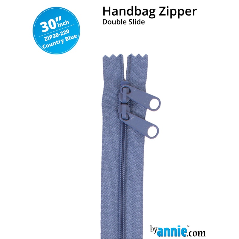 30″ Handbag Zipper – Double Slide – Country Blue