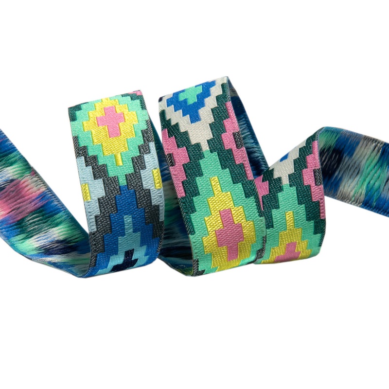 Blue Spirit Weave Ribbon by Amy Butler – 7/8″ -by the yard