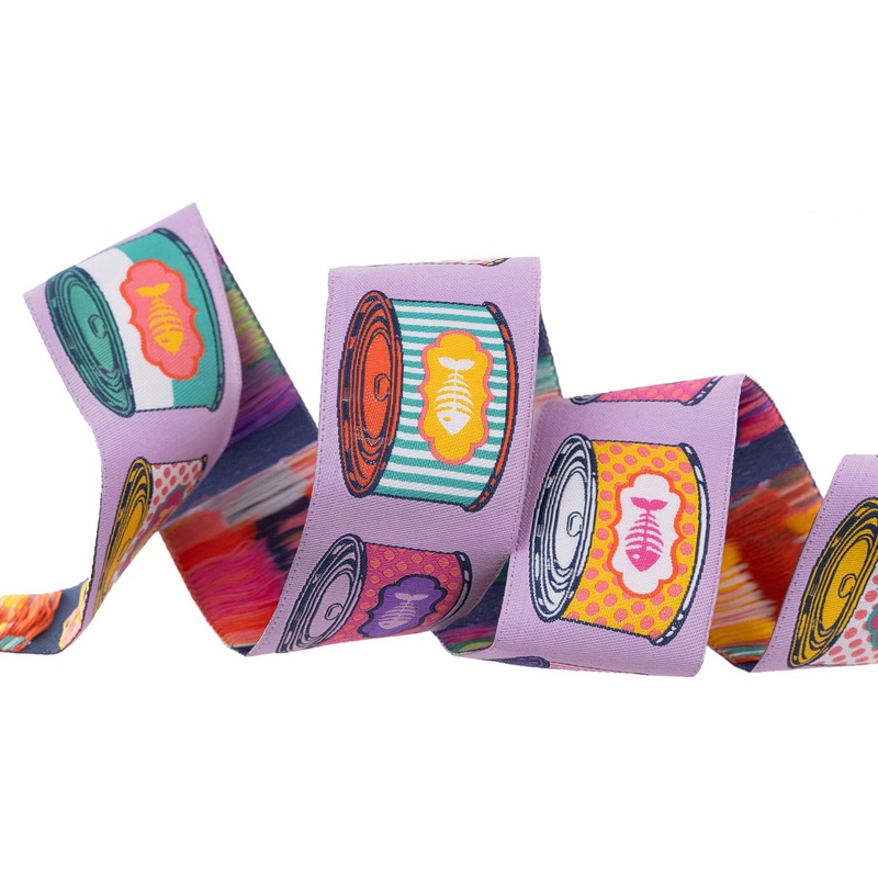 Cat Snacks – 1-1/2″ width – Tula Pink Tabby Road – One Yard