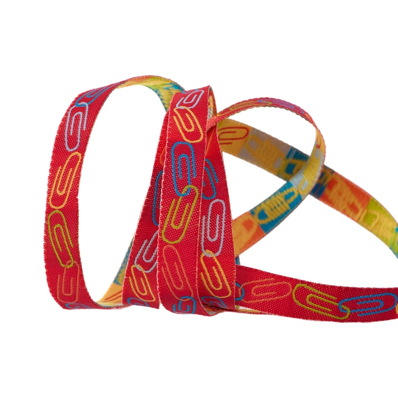 Clip It in Apple – 3/8″ width – Back to School by Stacy Iest Hsu – One Yard