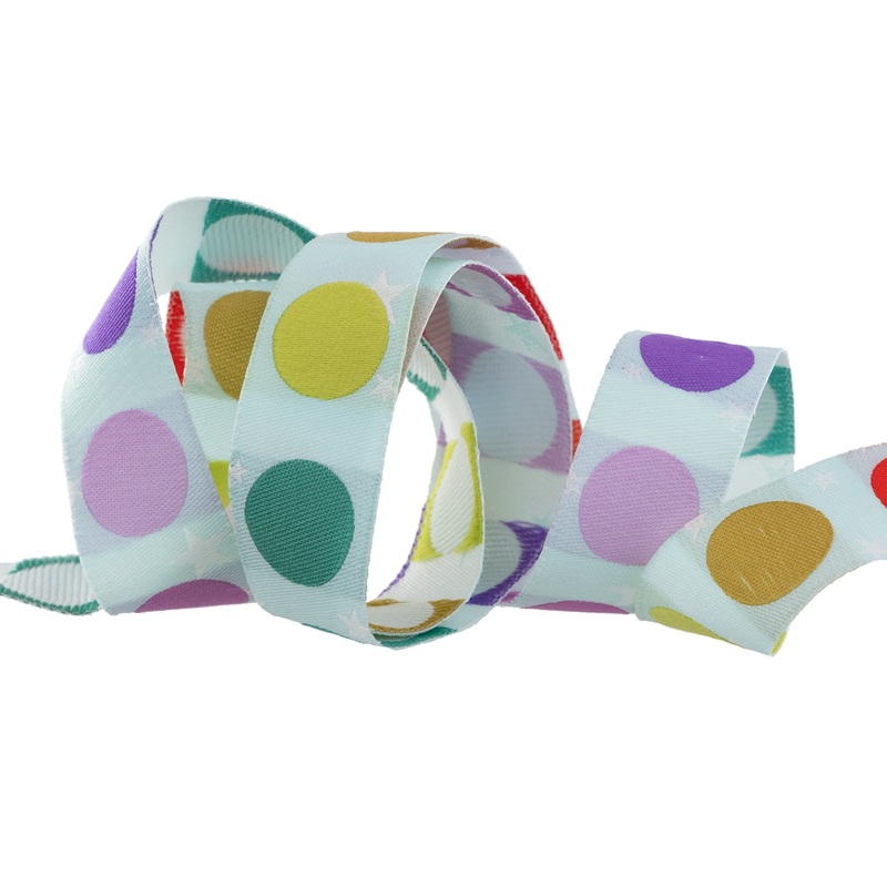 Disco Dot – 7/8″ width – Tula Pink Tabby Road – One Yard