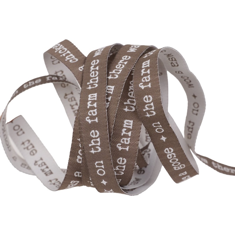 Farm Roll Call in Charcoal – 1/2″ width – Farmstead by Stacy Iest Hsu – One Yard