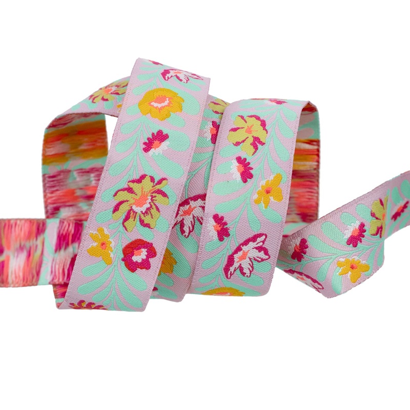 Flowerfield in Lunar – 7/8″ width – Tula Pink Untamed – One Yard