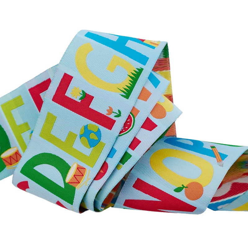 My ABC’s in Bright Sky – 2″ width – Back to School by Stacy Iest Hsu – One Yard