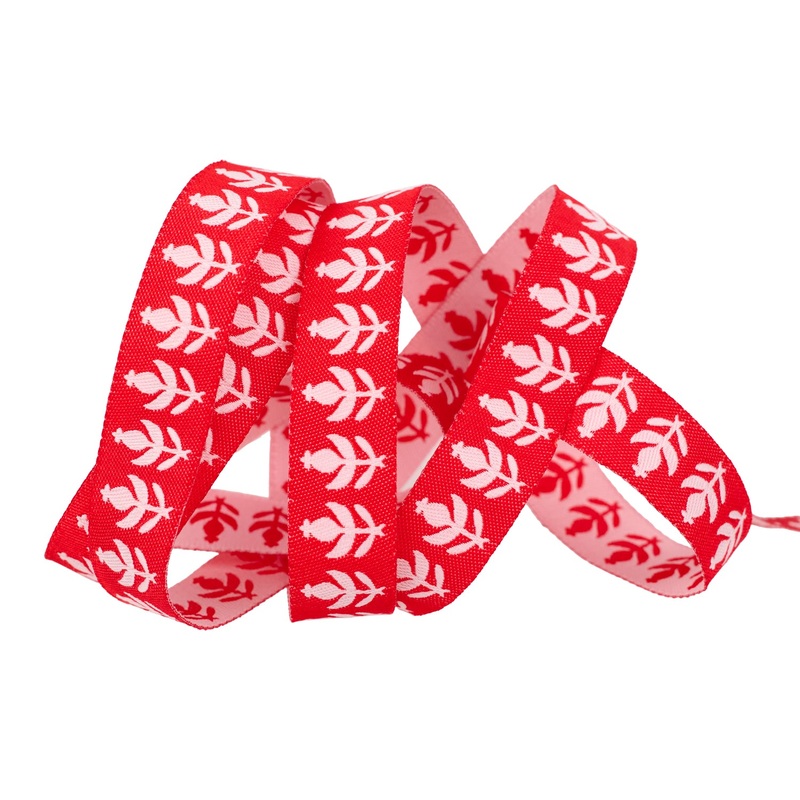 Buon Natale – Pomegranates in Red – 5/8″ – by Joanna Figueroa – One Yard