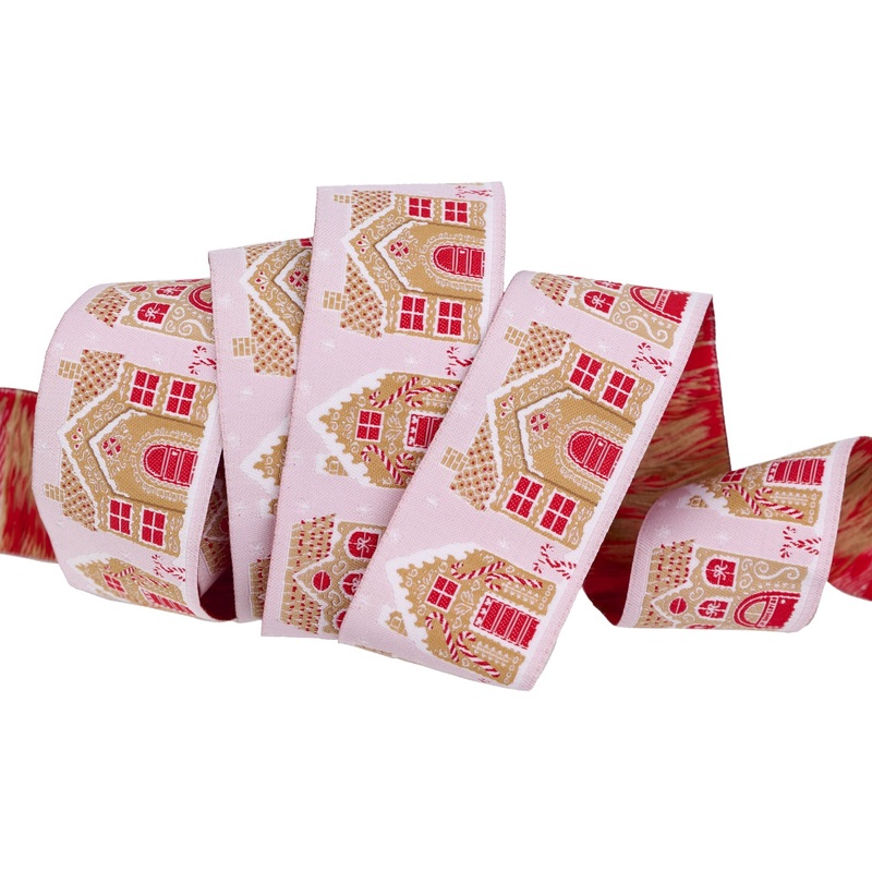Candy Cane Lane – 1-1/2″ width – Gingerbread Christmas – One Yard