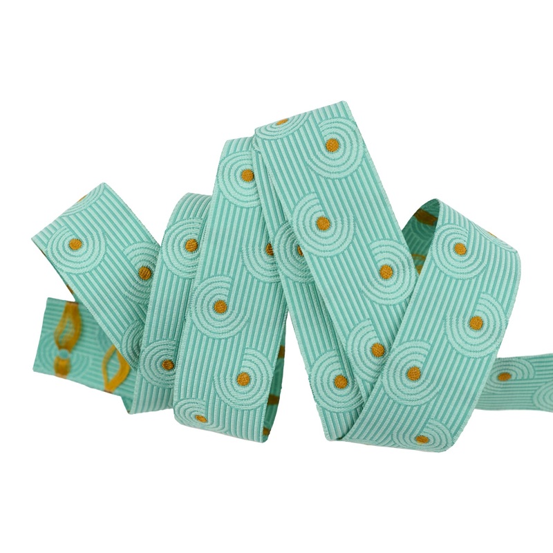 Fiddlehead in Mint – 7/8″ width – Mythical by Stacy Peterson – One Yard