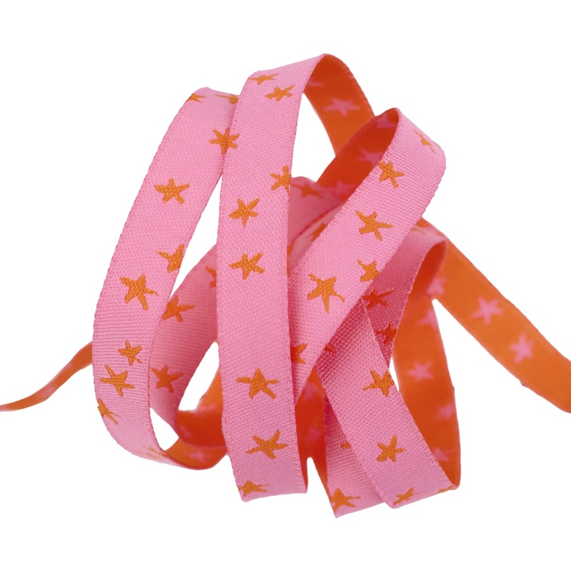 Mixtape – Starry in Vivid Pink – 3/8″ – by Alexia Abegg – One Yard