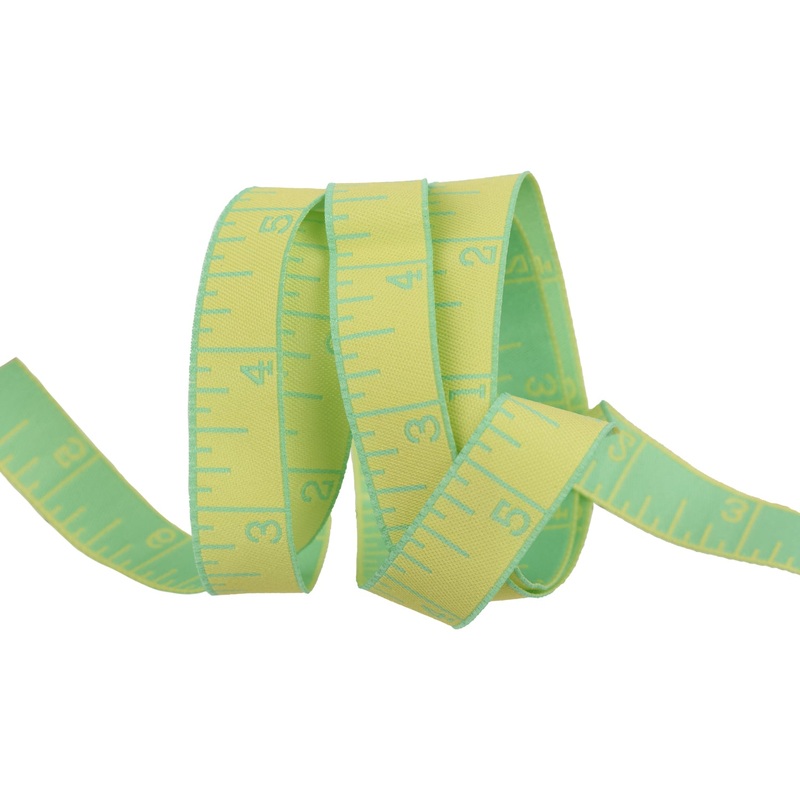 True Colors 2025 – Measure Twice in Lemon Zest – 5/8″ width – by Tula Pink – One Yard