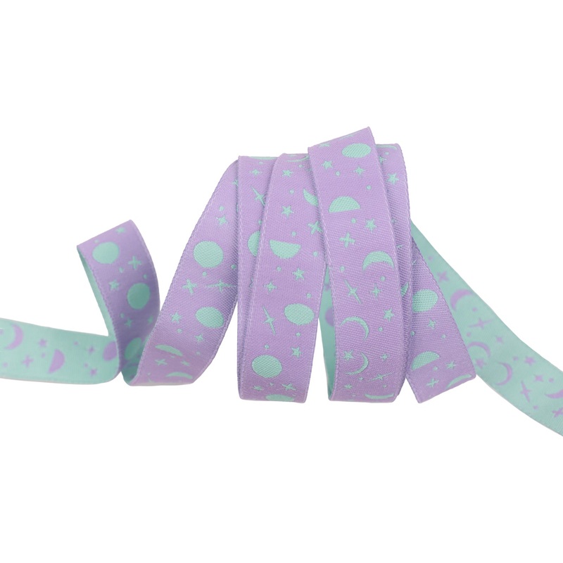 True Colors 2025 – Space Sprinkles in Frozen Berry – 5/8″ width – by Tula Pink – One Yard