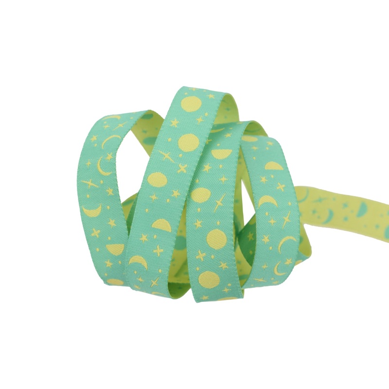 True Colors 2025 – Space Sprinkles in Sea Glass – 5/8″ width – by Tula Pink – One Yard