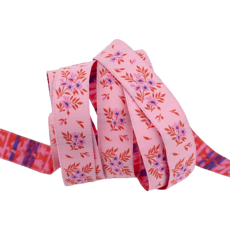 True Colors 2025 – What a Ditz in Pink Lemonade – 5/8″ width – by Tula Pink – One Yard