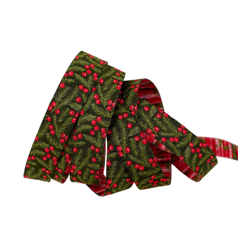Berry and Pine – Pine Needles in Forest – 5/8″ width – by Lella Boutique – One Yard
