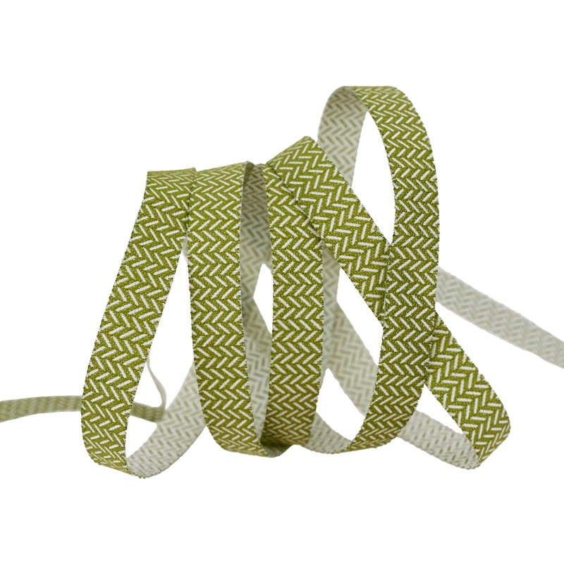 Berry and Pine – Yule Herringbone in Pine – 3/8″ width – by Lella Boutique – One Yard